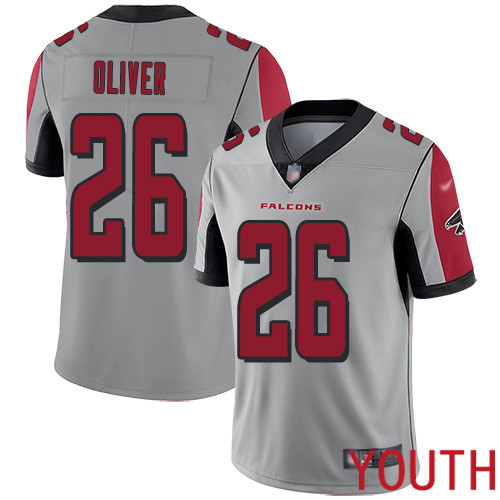 Atlanta Falcons Limited Silver Youth Isaiah Oliver Jersey NFL Football #26 Inverted Legend->atlanta falcons->NFL Jersey